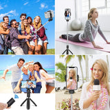 Tech-Protect L01S Bluetooth Selfie Stick med Stativ op til 70 cm - sort