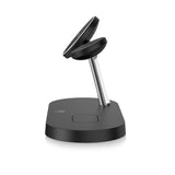 Tech-Protect A12 3in1 MagSafe induktiv oplader til smartphone/hovedtelefon/smartwatch - sort