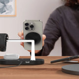 Tech-Protect A12 3in1 MagSafe induktiv oplader til smartphone/hovedtelefon/smartwatch - sort