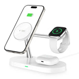 Tech-Protect A12 3in1 MagSafe induktiv oplader til smartphone/hovedtelefon/smartwatch - hvid
