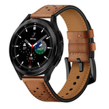 Tech-Protect læderrem til Samsung Galaxy Watch 4 / 5 / 5 Pro / 6 / 7 / FE - Brunt