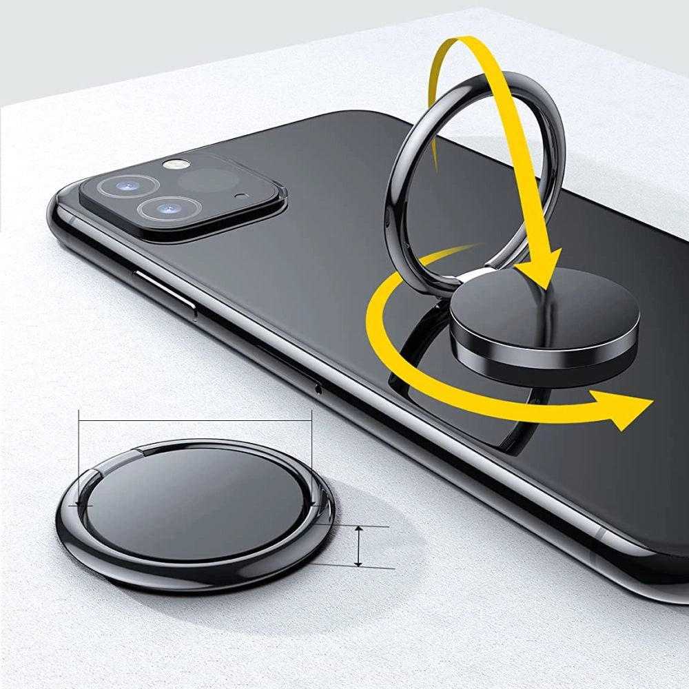 Tech-Protect Magnetic Phone Ring Holder / Ring with Stand Function - Black