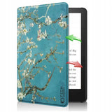 Tech-Protect SmartCase til Kindle Paperwhite V / 5 / Signature Edition - Blå med Sakura Blomster