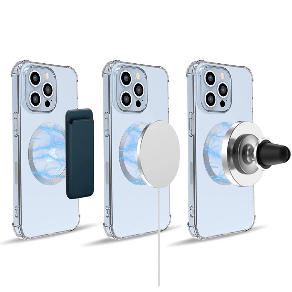 Tech-Protect MagMat MagSafe magnetisk ring universel - sort / sølv (2 st.)