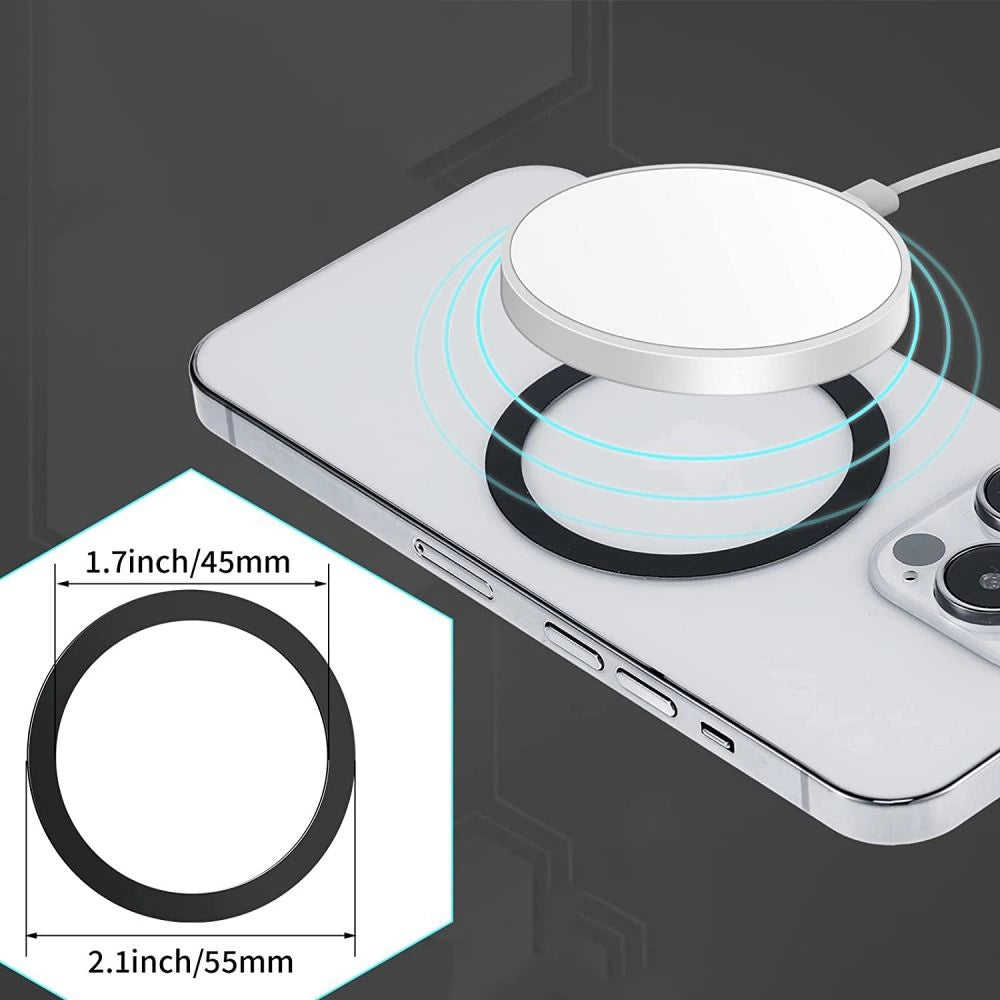 Tech-Protect MagMat MagSafe magnetisk ring universel - sort / sølv (2 st.)