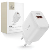 Tech-Protect C20W oplader USB-C PD 20W / USB-A QC 3.0 - hvid
