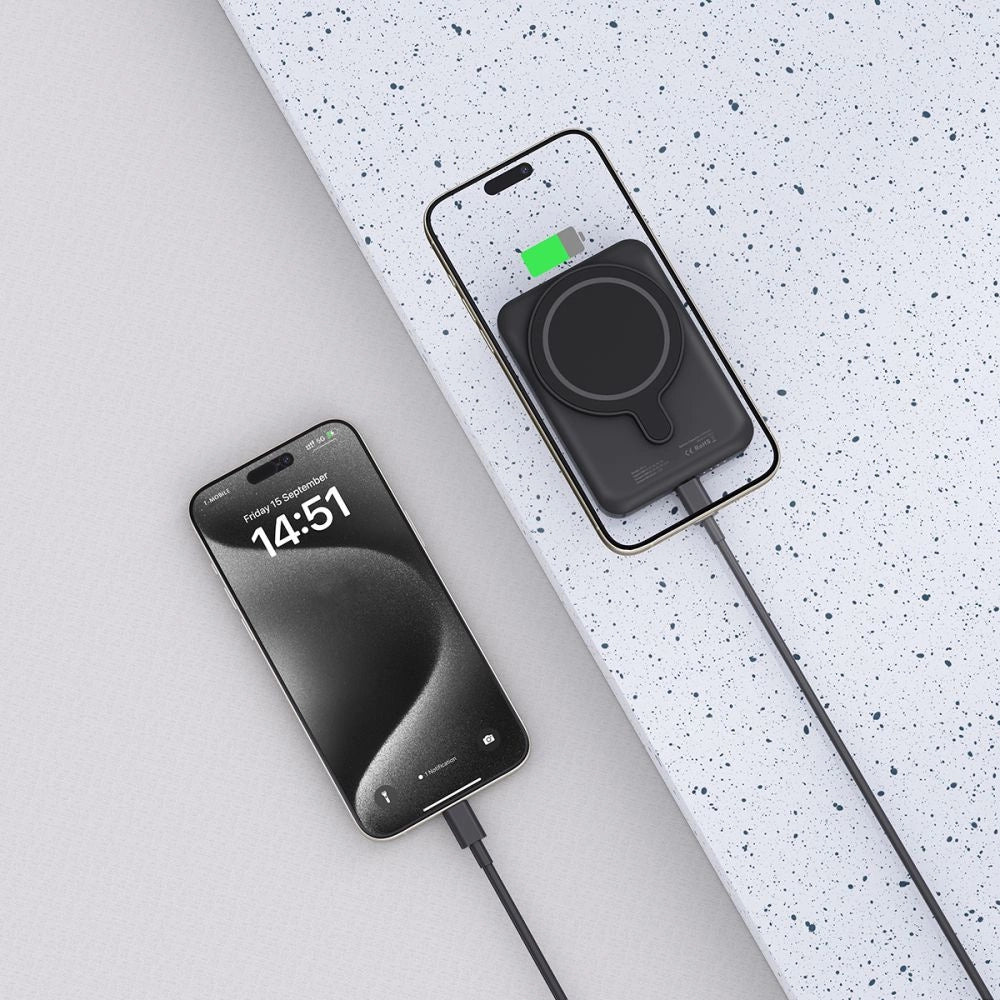 Tech-Protect LifeMag PB10 Powerbank with MagSafe 5000mAh 15W USB-C port - black + USB-C cable