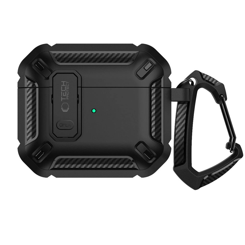 Tech-Protect X-Carbo Case til AirPods Pro 1 / 2 - sort