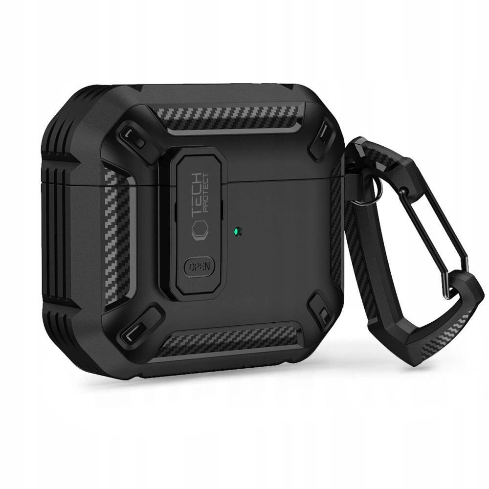 Tech-Protect X-Carbo Case til AirPods Pro 1 / 2 - sort