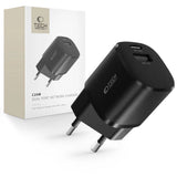 Tech-Protect C20W oplader mini USB-C PD 20W / USB-A QC 3.0 - sort