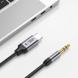Tech-Protect UltraBoost audio USB-C / 3.5mm mini jack cable 1 m - black