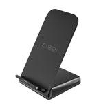 Tech-Protect QI15W-S2 induktiv oplader 15W i form af en stand - sort