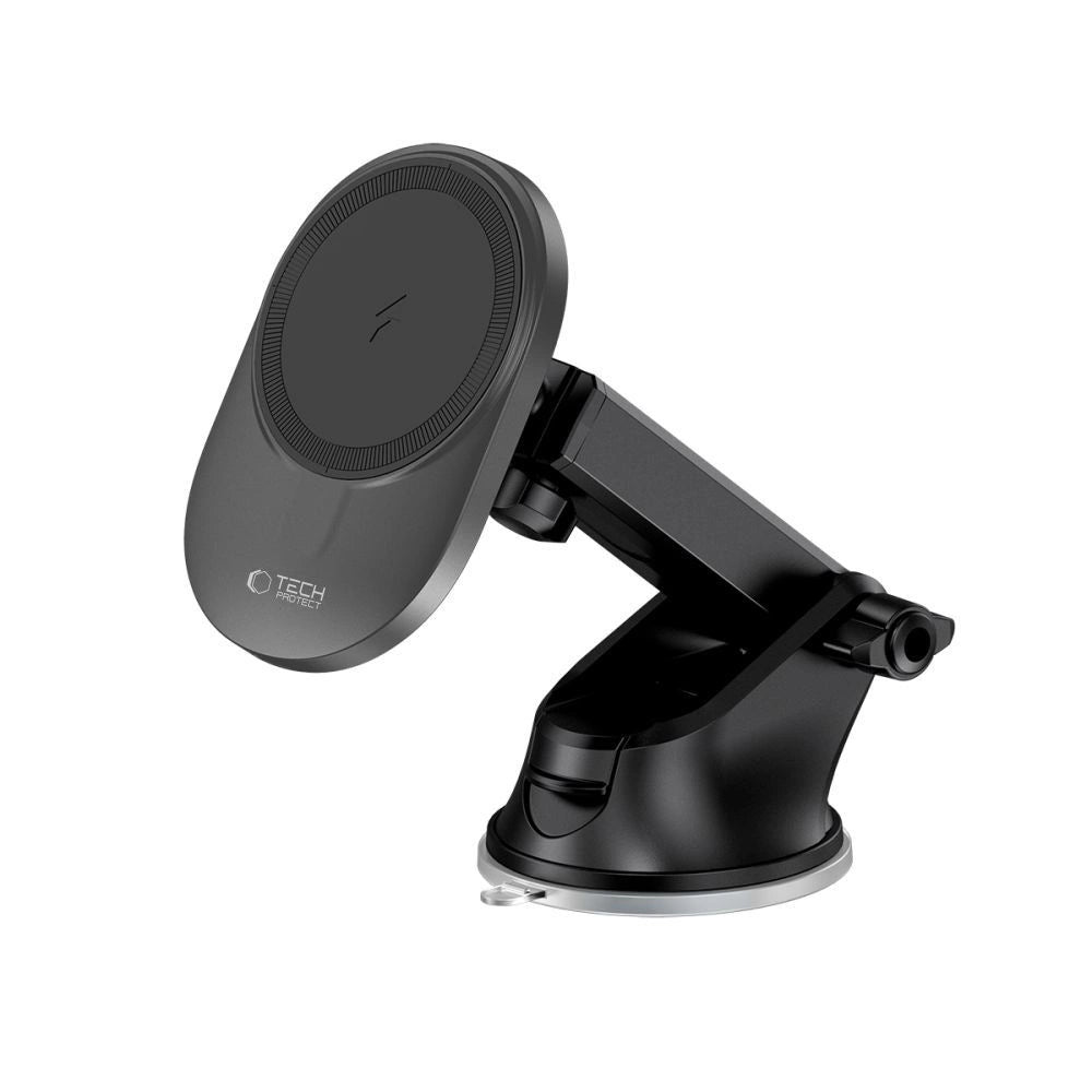 Tech-Protect MM15W-V1 Car Phone Holder with MagSafe 15W Wireless Charger for Cockpit/Air Vent - Black