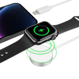 Tech-Protect UltraBoost 2in1 Magnetic Charger with USB-C / Lightning Cables for Apple Watch 1.5m - White