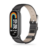 Tech-Protect Leatherfit rem til Xiaomi Smart Band 8 / 8 NFC - sort