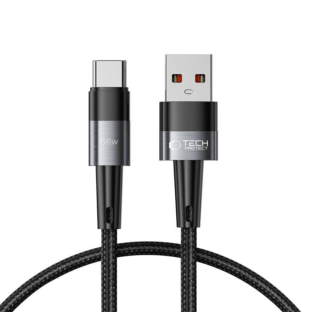 Tech-Protect UltraBoost USB-C / USB-A Kabel 66W 6A 0,25m - Grå