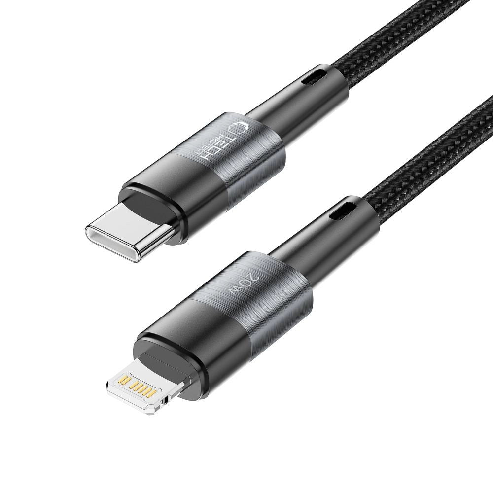 Tech-Protect UltraBoost Lightning / USB-C PD-kabel 20W 3A 1m - grå