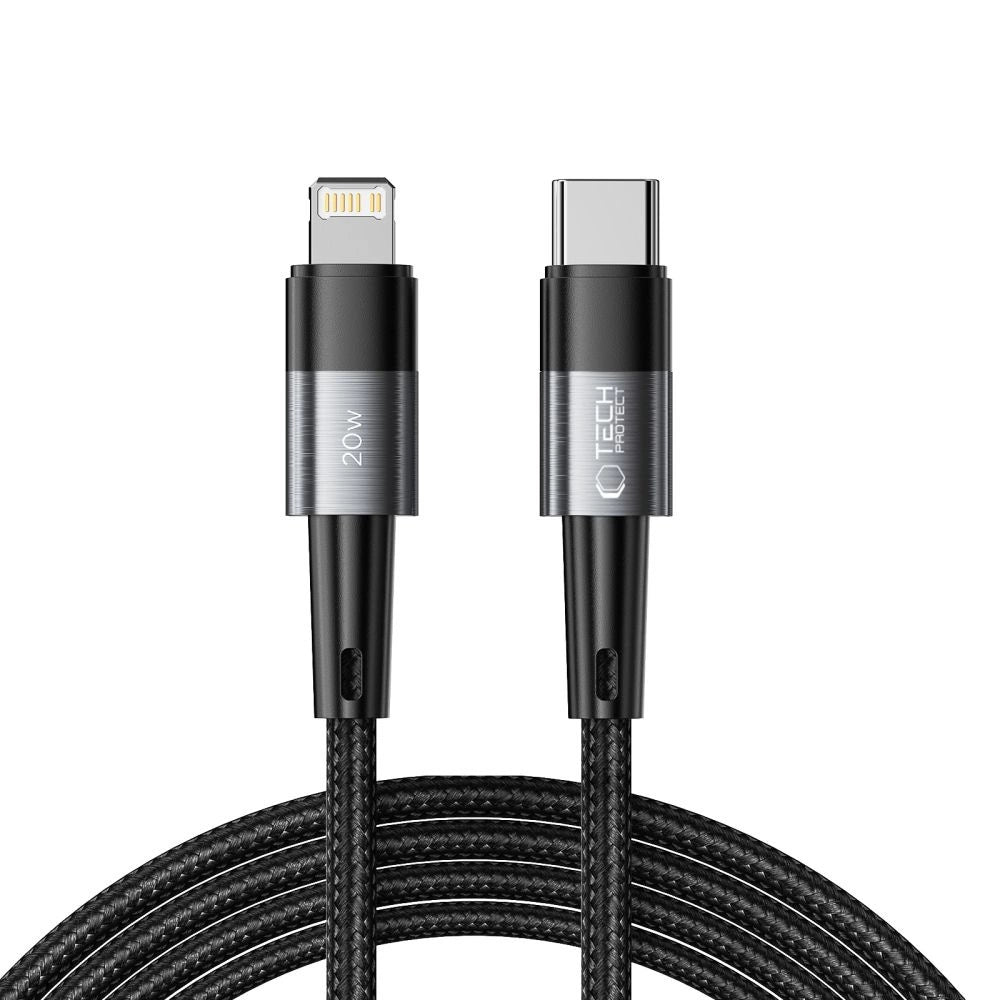Tech-Protect UltraBoost Lightning / USB-C PD 20W 3A 2m kabel - grå