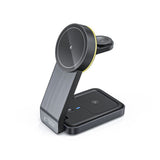 Tech-Protect QI15W-A28 MagSafe 3in1 induktiv oplader med Smartphone / Apple Watch / AirPods Stand - sort