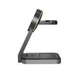 Tech-Protect QI15W-A28 MagSafe 3in1 induktiv oplader med Smartphone / Apple Watch / AirPods Stand - sort