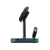 Tech-Protect QI15W-A27 3-i-1-induktiv oplader med MagSafe-stativ til smartphone / Apple Watch / AirPods - sort