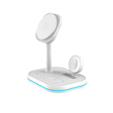 Tech-Protect QI15W-A27 3-in-1 inductive charger with MagSafe stand for smartphone / Apple Watch / AirPods - white