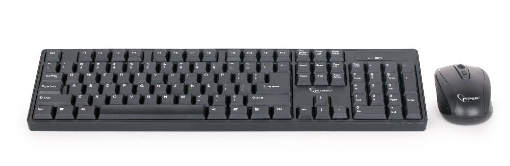 Gembird KBS-W-01 tastatur Mus inkluderet Universel RF trådløst QWERTY Engelsk Sort