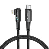 Tech-Protect UltraBoost L Kabel Lightning (vinklet) / USB-C (ret) PD 20W 3A 1m - grå