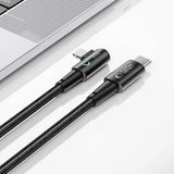 Tech-Protect UltraBoost L Kabel Lightning (vinklet) / USB-C (ret) PD 20W 3A 1m - grå