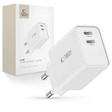 Tech-Protect C35W oplader 2x USB-C PD 35W - hvid