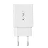 Tech-Protect C35W oplader 2x USB-C PD 35W - hvid