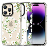 Tech-Protect MagMood MagSafe iPhone 15 Pro Max Case - hvide daisies