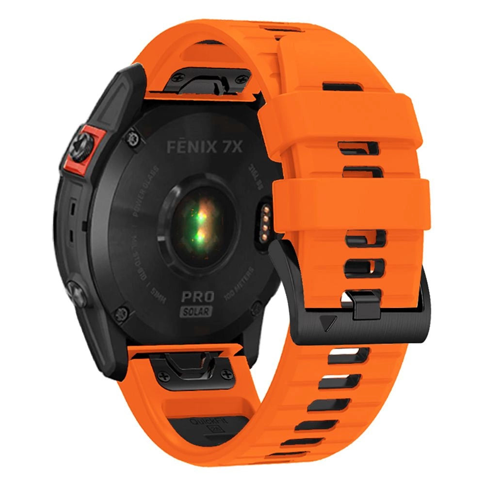 Tech-Protect IconBand Pro Strap til Garmin Fenix 3 / 5X / 3HR / 5X Plus / 6X / 6X Pro / 7X - orange-sort