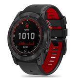 Tech-Protect IconBand Pro Strap til Garmin Fenix 3 / 5X / 3HR / 5X Plus / 6X / 6X Pro / 7X - sort/rød