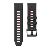 Tech-Protect IconBand Pro Strap til Garmin Fenix 3 / 5X / 3HR / 5X Plus / 6X / 6X Pro / 7X - sort/rød