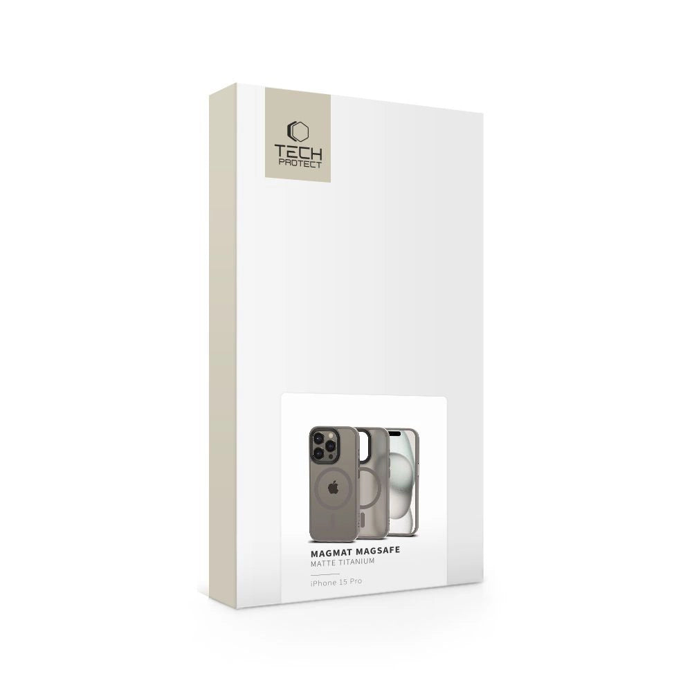 Tech-Protect MagMat MagSafe-hylster til iPhone 15 Pro - titan matte