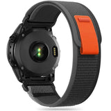 Tech-Protect Nylon Strap til Garmin Fenix 3 / 5X / 3HR / 5X Plus / 6X / 6X Pro / 7X - sort-orange
