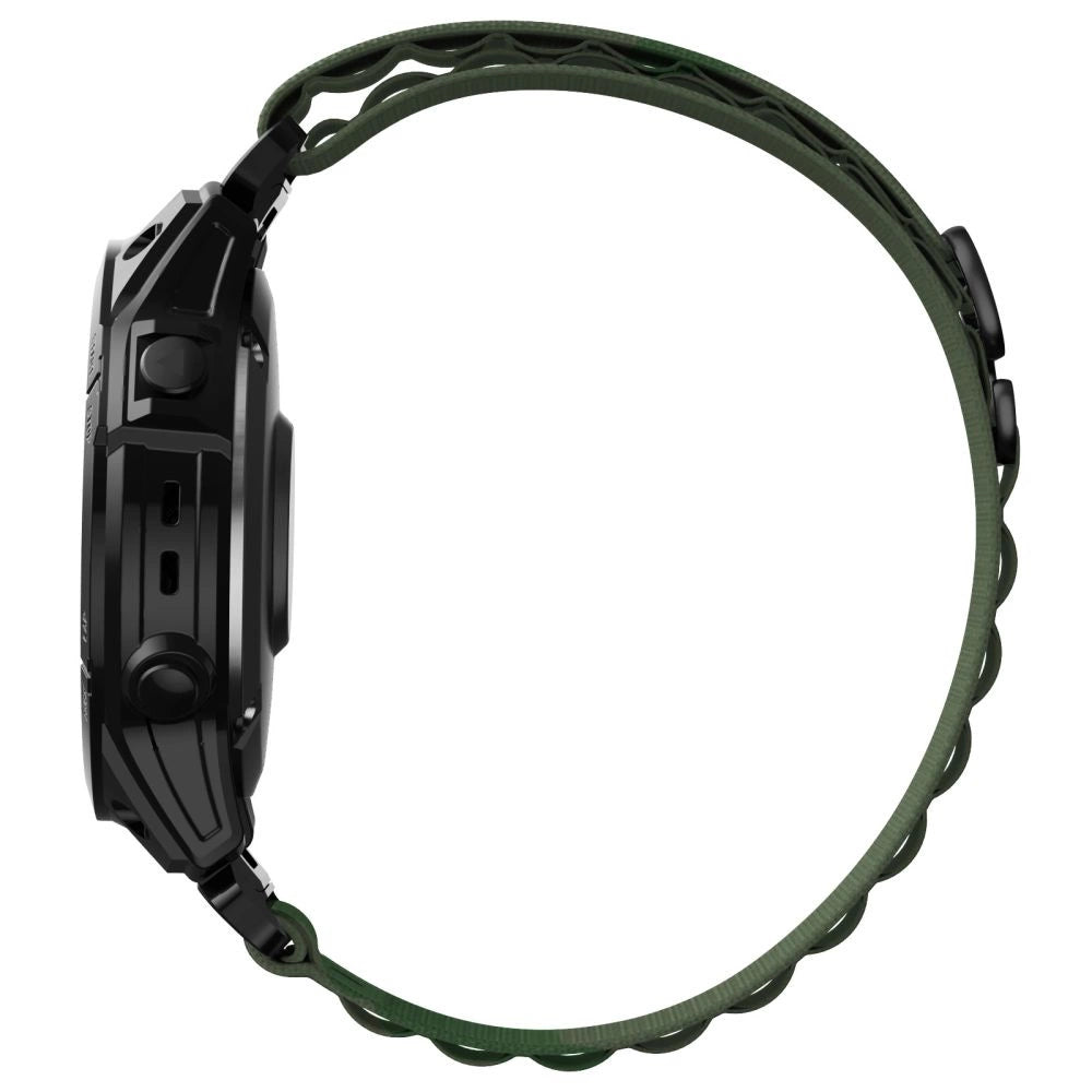 Tech-Protect Nylon Pro Strap til Garmin Fenix 5 / 6 / 6 Pro / 7 - mørkegrøn