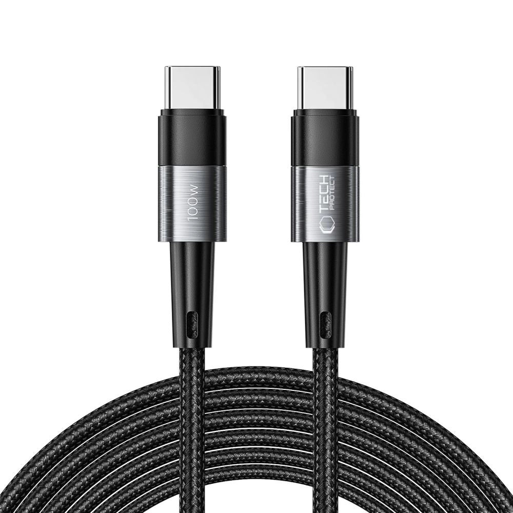 Tech-Protect UltraBoost USB-C / USB-C PD-kabel 100W 5A 3m - Grå