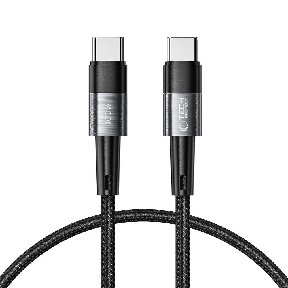 Tech-Protect UltraBoost USB-C / USB-C PD-kabel 100W 5A 0,25m - Grå