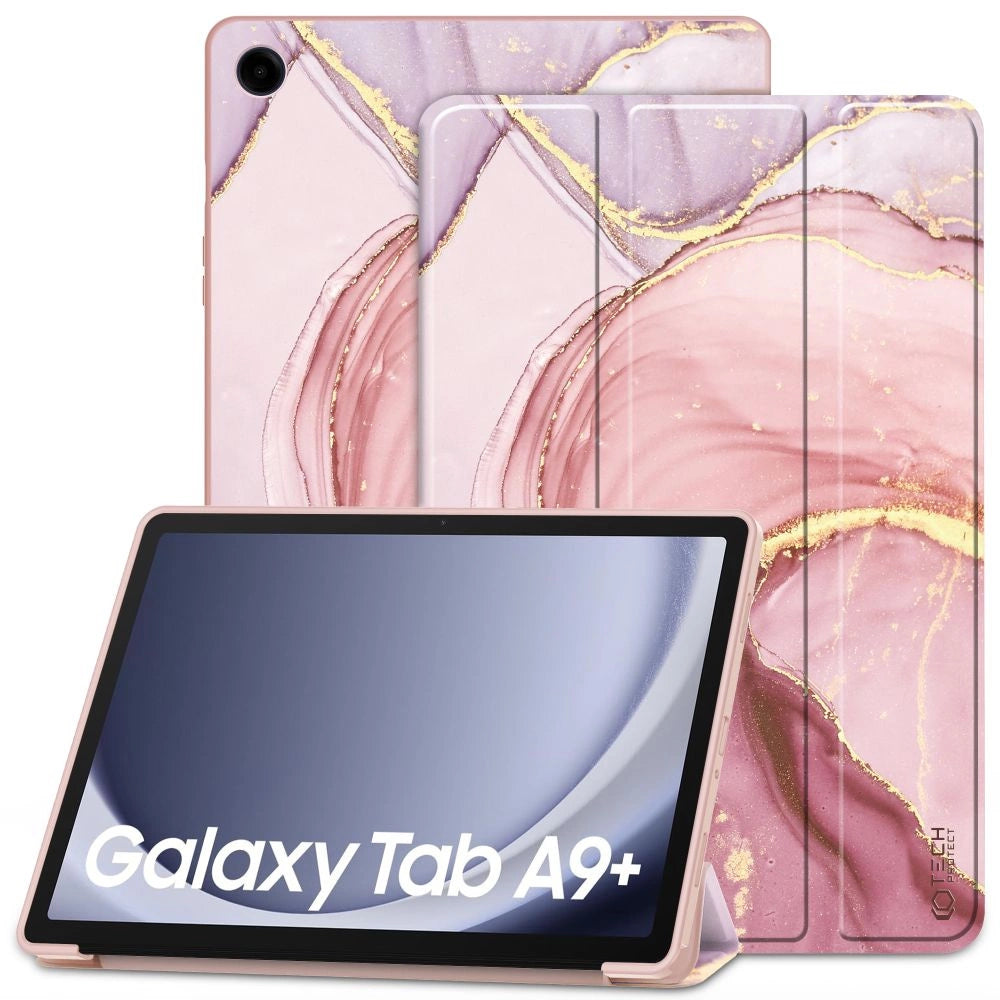 Tech-Protect SmartCase til Samsung Galaxy Tab A9+ 11" X210 / X215 / X216 - Pink Marble