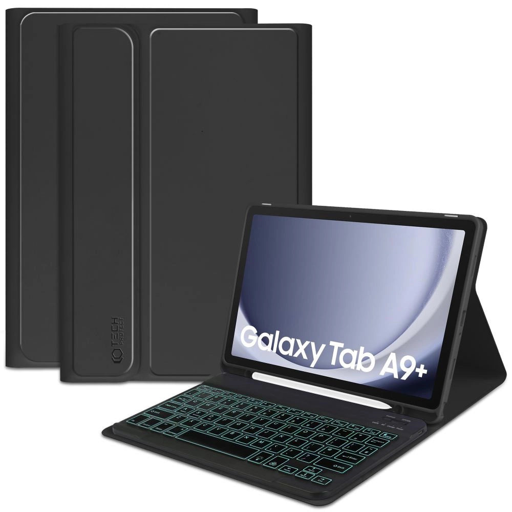 Tech-Protect SC Pen + Keyboard Case med tastatur til Samsung Galaxy Tab A9+ 11" X210 / X215 / X216 - sort