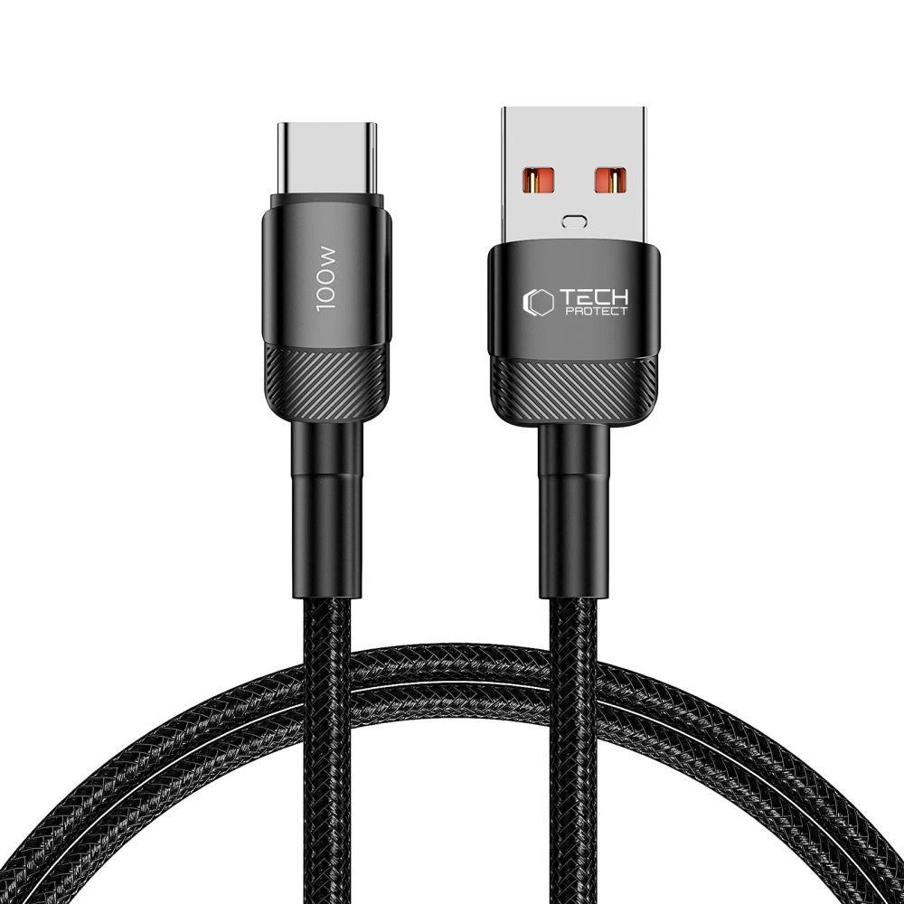 Tech-Protect UltraBoost Evo USB-C / USB-A kabel 100W 5A 1m - sort