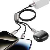 Tech-Protect UltraBoost 3in1 USB-A - Lightning / USB-C / micro USB 3.5A kabel 1m - grå