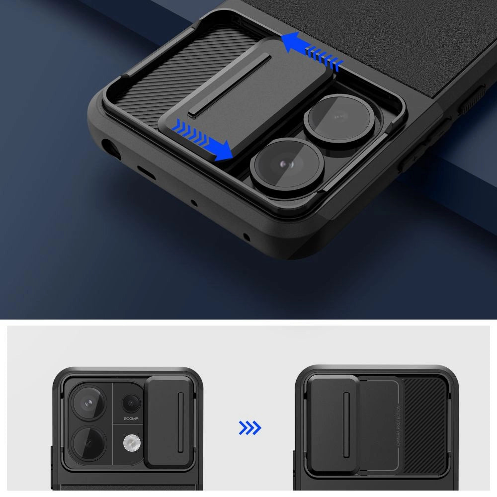 Tech-Protect Velar Cam+ Case til Xiaomi Redmi Note 13 Pro 5G / Poco X6 5G - sort