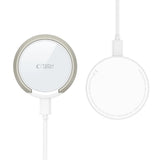 Tech-Protect QI15W-A33 Inductive Charger with MagSafe and Stand with USB-A / USB-C Cable - White