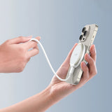 Tech-Protect QI15W-A33 Inductive Charger with MagSafe and Stand with USB-A / USB-C Cable - White