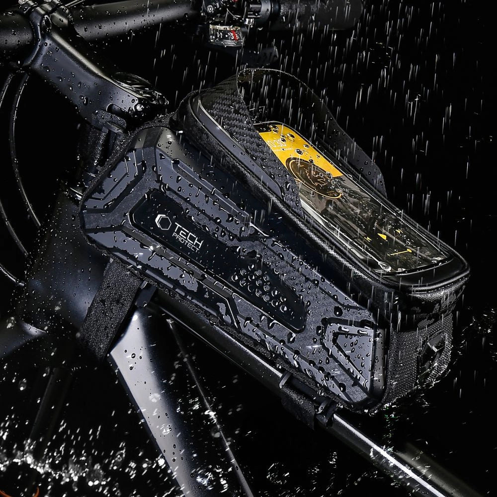 Tech-Protect V2 cykeltaske med telefonrum 1,2 l - sort