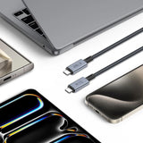 Tech-Protect UltraBoost Max USB-C 4.0 / USB-C 4.0 PD 240W 8K 40Gbps 2m kabel - grå