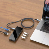 Tech-Protect UltraBoost Max USB-C 4.0 / USB-C 4.0 PD 240W 8K 40Gbps 2m kabel - grå